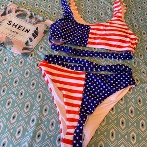 American flag two piece swimsuit